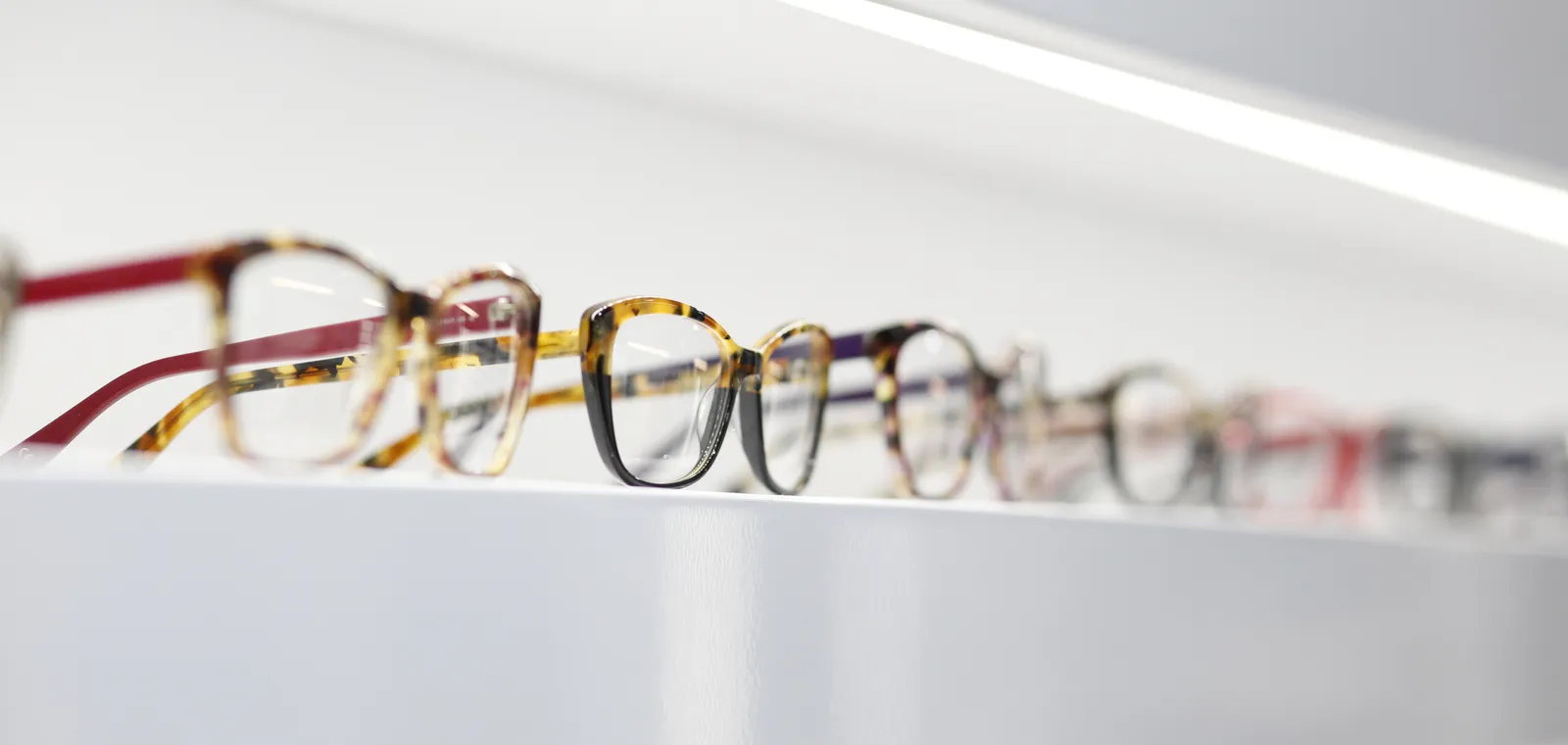 A selection of eyeglasses frames at Outlook Eye Centre Toowoomba